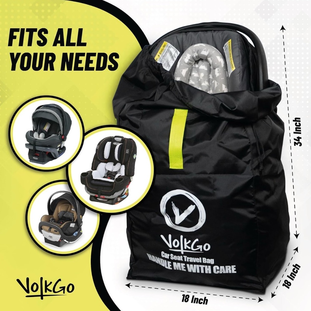 VolkGo Car Seat Travel Bag - Black NWT
